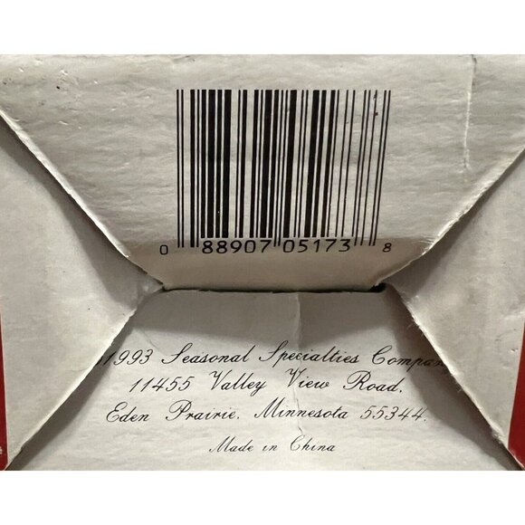 1993 Seasonal Specialties‎ Santa Claus With Christmas Tree Blue 8” Decoration - Picture 6 of 6